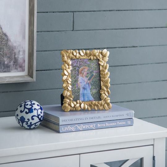 Artekko Plastic Photo Frame With Gold Frame
