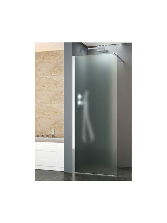 Inter Ceramic Shower Screen for Shower with Sliding Door 70x200cm Fabric Chrome
