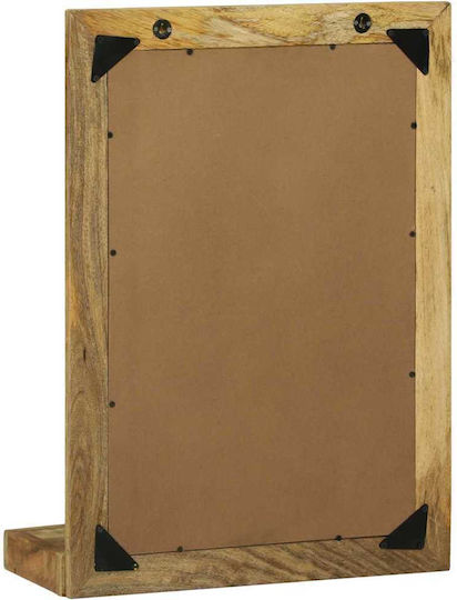 vidaXL Rustic Oglindă de Perete cu Maro Ramă din Lemn 70x50cm 1buc