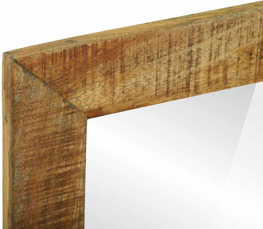 vidaXL Rustic Oglindă de Perete cu Maro Ramă din Lemn 70x50cm 1buc