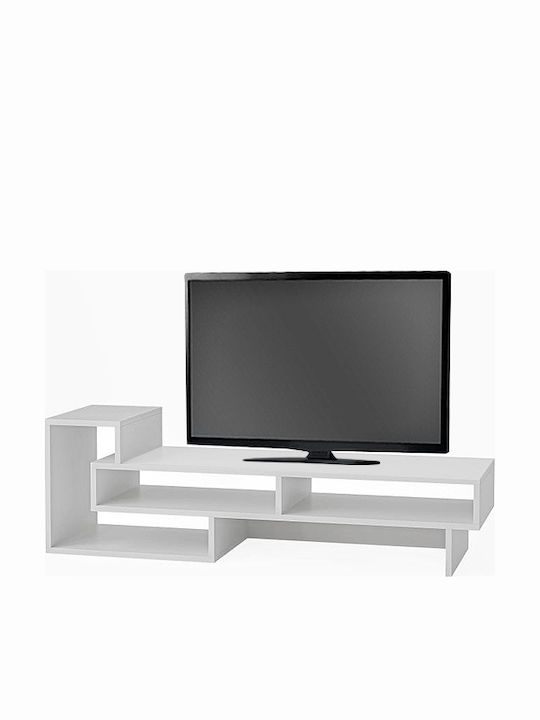 Έπιπλο Τηλεόρασης Tetra Λευκό Μ136.7xΠ40xΥ42cm
