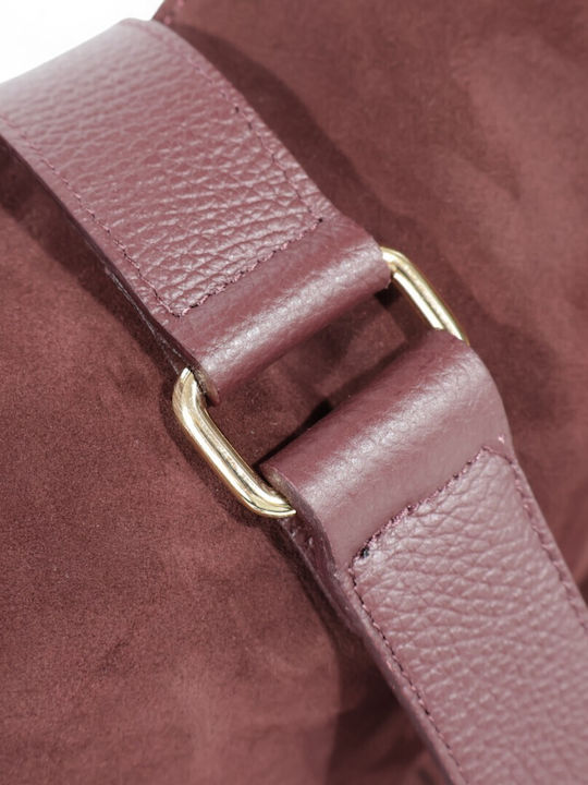 De piele Geantă de damă De umăr Burgundy