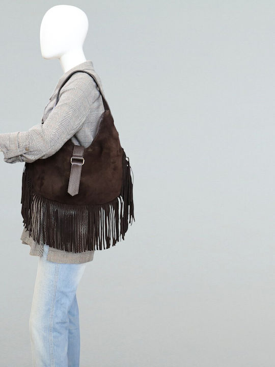 De piele Geantă de damă De umăr Burgundy