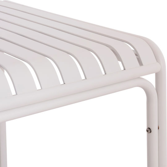 Rachel Outdoor Bar Free Standing Aluminum Table White 80x80x75cm