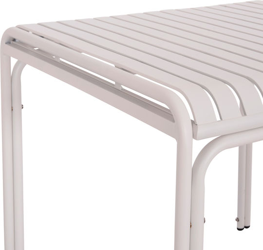 Rachel Outdoor Bar Free Standing Aluminum Table White 80x80x75cm