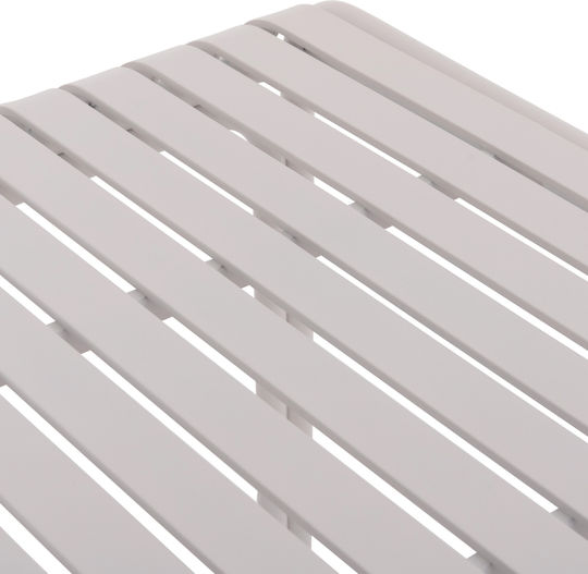Rachel Outdoor Bar Free Standing Aluminum Table White 80x80x75cm