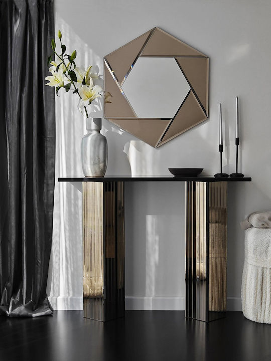 Wooden Console Table Bronze L105xW34xH80cm