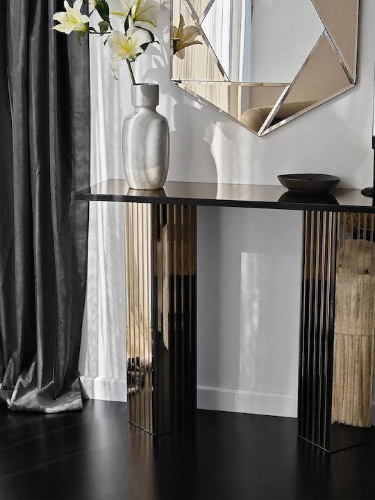 Wooden Console Table Bronze L105xW34xH80cm