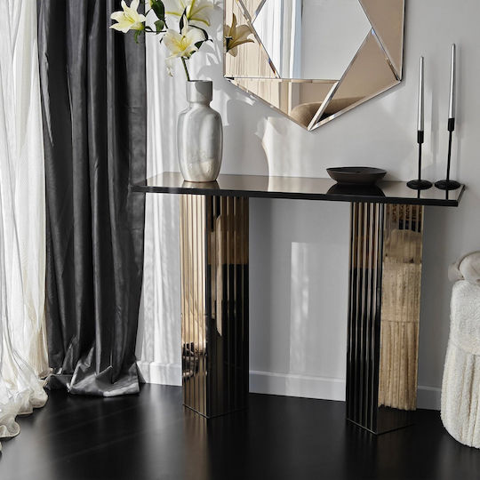 Wooden Console Table Bronze L105xW34xH80cm