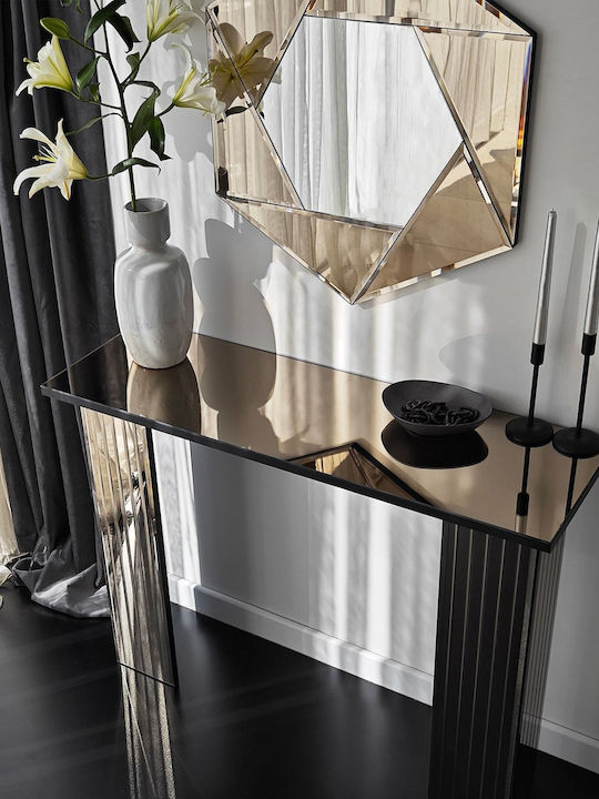 Wooden Console Table Bronze L105xW34xH80cm