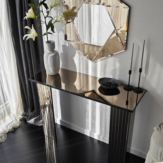 Wooden Console Table Bronze L105xW34xH80cm