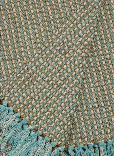 Selected by Pragmatic Stripe W/blocks Πολυθρόνας Π130xΜ170cm Turquoise/gold Selected by Pragmatic Stripe W/blocks Πολυθρόνας Π130xΜ170cm Turquoise/gold