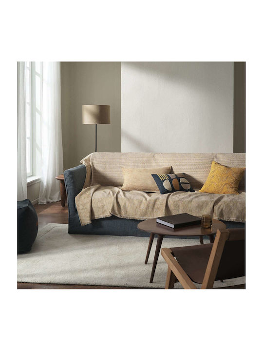 Gofis Home Meadow Ριχτάρι Πολυθρόνας Ζακάρ 160x180εκ. Leaf Gold 160/04 2007160104003