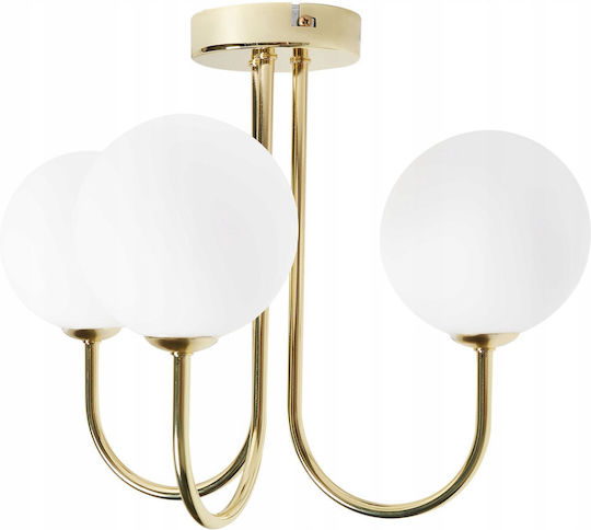 Beliani Ceiling Mount Light White