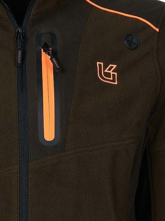 Ανδρική Ζακέτα Fleece Καφέ