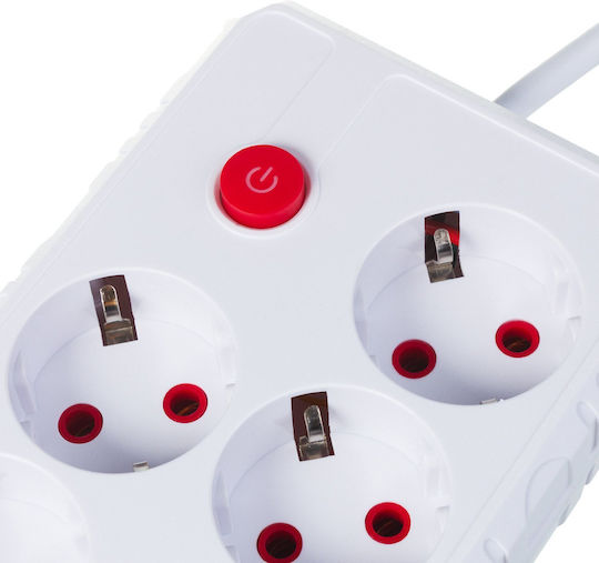 Maclean Energy Power Strip 4 Positions with Cable 1.5m