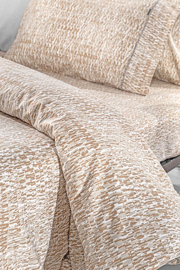 Guy Laroche Duvet Cover Set Cotton Queen with 2 Pillowcases 225x245 Beaver Titanium