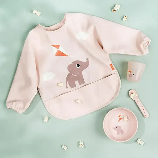 Done by Deer Waterproof Coverall Fabric with Button, Pocket & Sleeves Pink