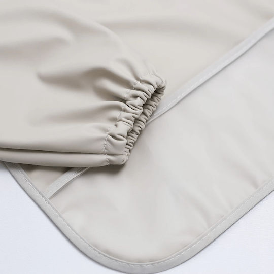 Trois Kilos Sept Impermeabila Salopetă material textil cu bandă de dantelă, Buzunar & Mâneci Ecru pentru 6 m+
