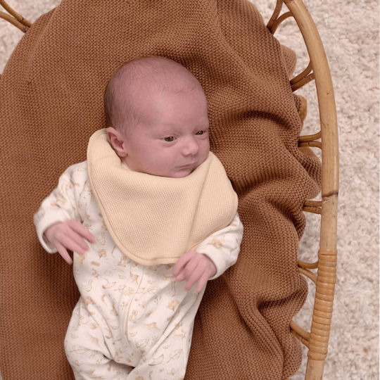 Trois Kilos Sept Bib Fabric with Button Brown 6pcs