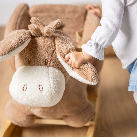 Nattou Teddy Κουνιστό Παιχνίδι Γαϊδουράκι για 36+ μηνών Μπεζ