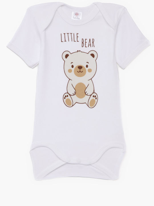 Pretty Baby Bear Baby Bodysuit Set Short-Sleeved White 6pcs