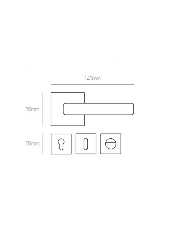 Best Design Lever for Interior Door Rosette 23 Pair White Matte