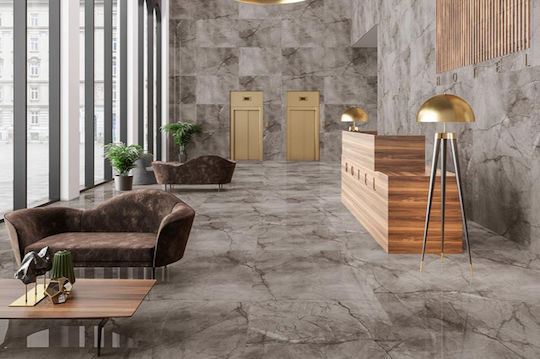 bien seramik Placă Perete Interior Porțelanat Lucios 120x60cm Cafea