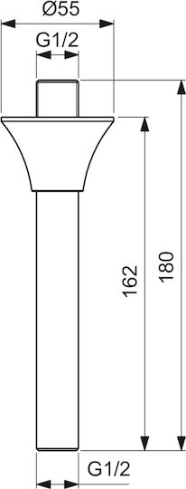 Shower Arm Extension Ideal Standard La Dolce Vita Bd680a2 Brushed Gold Matte