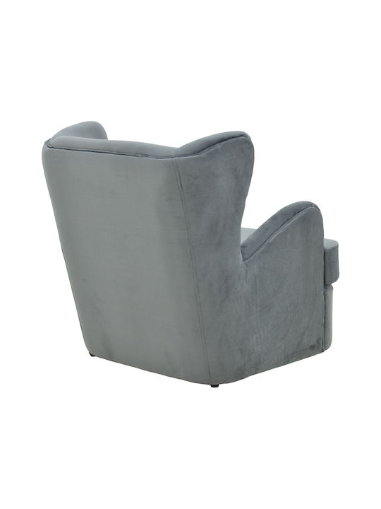 Regalo Samt Sessel Anthrazit 75x88x85cm