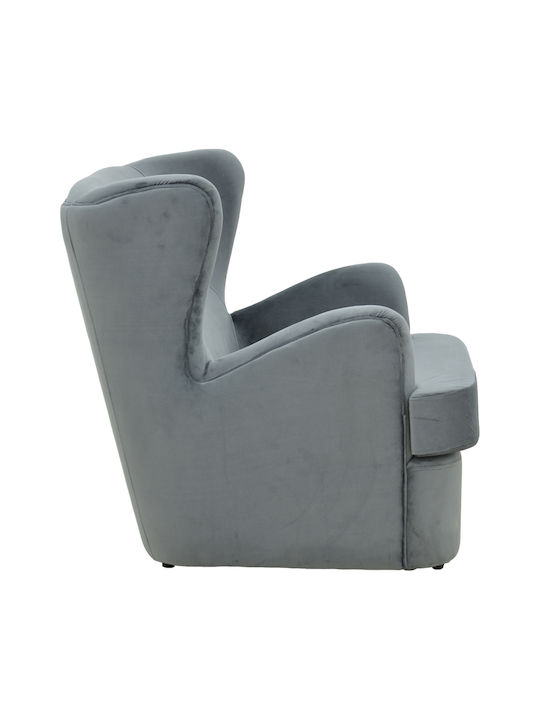 Regalo Samt Sessel Anthrazit 75x88x85cm