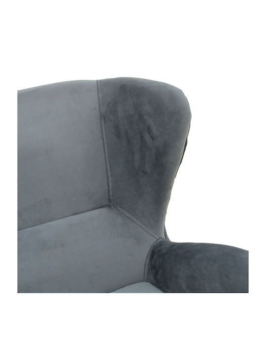 Regalo Samt Sessel Anthrazit 75x88x85cm