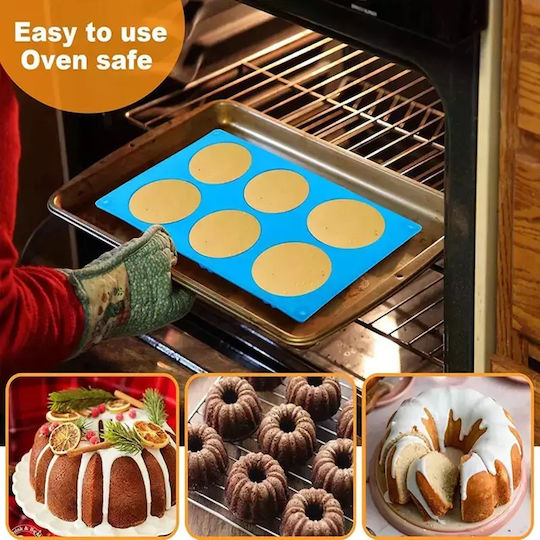 Pandaboo Formă de Patiserie pentru Cupcakes/Muffins din Silicon 6 Locuri 1buc