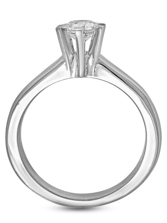 Kiriakos Gofas Single Stone Ring From 18K White Gold Kiriakos Gofas Single Stone Ring From 18K White Gold