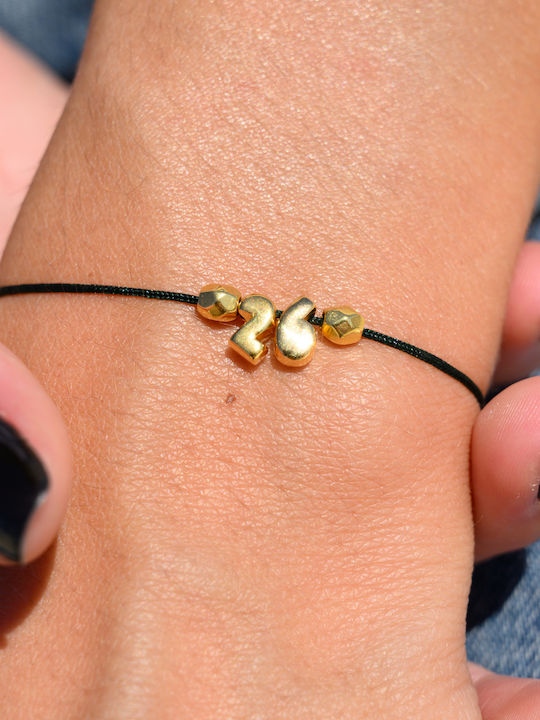 Handmade Kids Bracelet Talisman 2026 Green Zamac Gilded