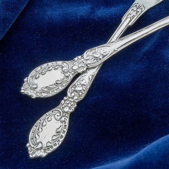 Savvas Design Σετ Κουτάλια Μεταλλικά Ασημί 14.5cm 2τμχ