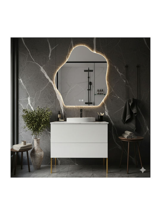 Futura Badezimmerspiegel LED Berührung 70x80cm Weiß