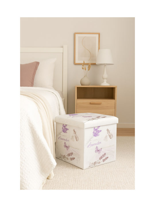 Scaune Camera de zi Cu spațiu de depozitare Tapițat cu Țesătură Multicolor 38x38x37.5buc