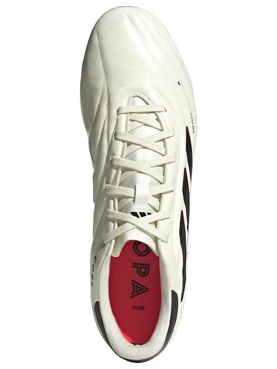 adidas Copa Pure.2 Pro Fußballschuhe mit Stollen Ivory / Core Black / Solar Red