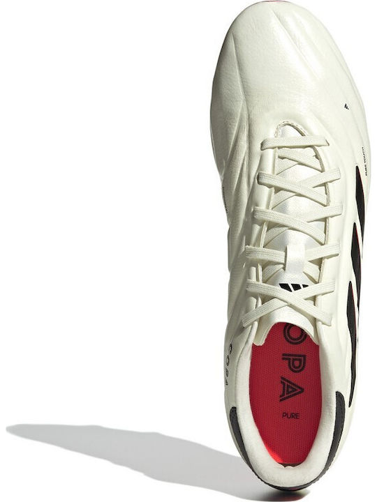 adidas Copa Pure.2 Pro Fußballschuhe mit Stollen Ivory / Core Black / Solar Red