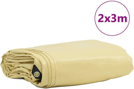vidaXL Waterproof Tarpaulin 650gr/m² 3x2m. Heavy Duty Beige