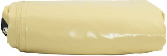 vidaXL Αδιάβροχος Μουσαμάς 650gr/m² 7x4μ. Βαρέως Τύπου Μπεζ
