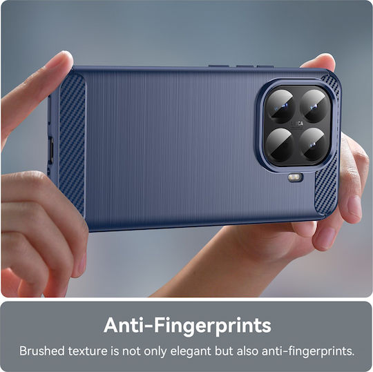 Techsuit Carbon Back Cover Silicone / Plastic Blue (Xiaomi 15T Pro)