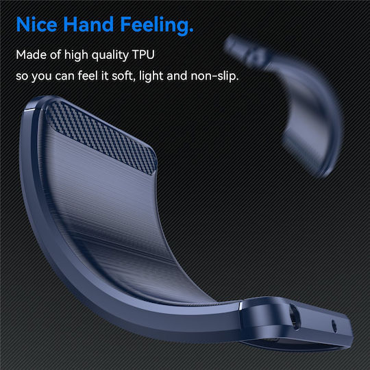 Techsuit Carbon Back Cover Silicone / Plastic Blue (Xiaomi 15T Pro)