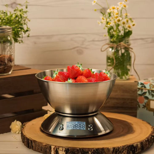 Digital Kitchen Scale with Bucket up to 5kg Inox