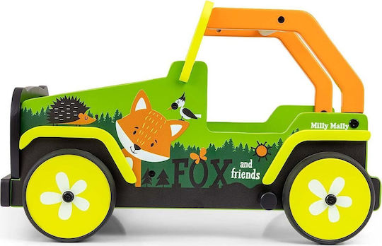 Milly Mally Explorer Fox and Friends Baby Walker for 12+ Months Green