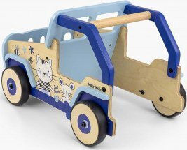 Milly Mally Explorer Cat and Mouse Baby Walker for 12+ Months Light Blue