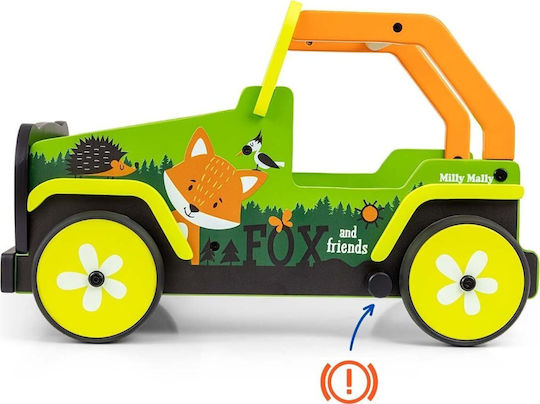 Milly Mally Explorer Fox and Friends Baby Walker for 12+ Months Green