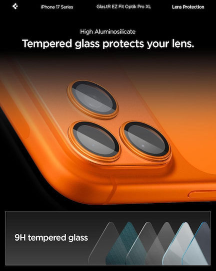 Spigen Glas.tr Optik Pro Camera Protection Membrane Orange for the Apple iPhone 17 Pro Max