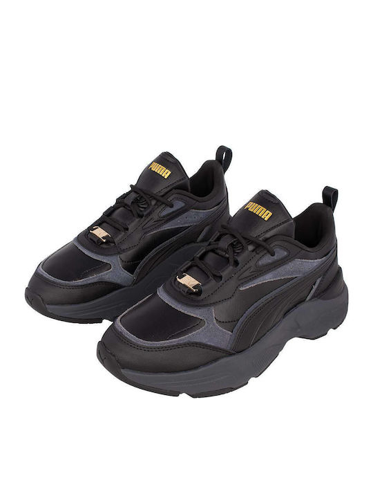 Cassia Lux Damen Chunky Sneakers Schwarz